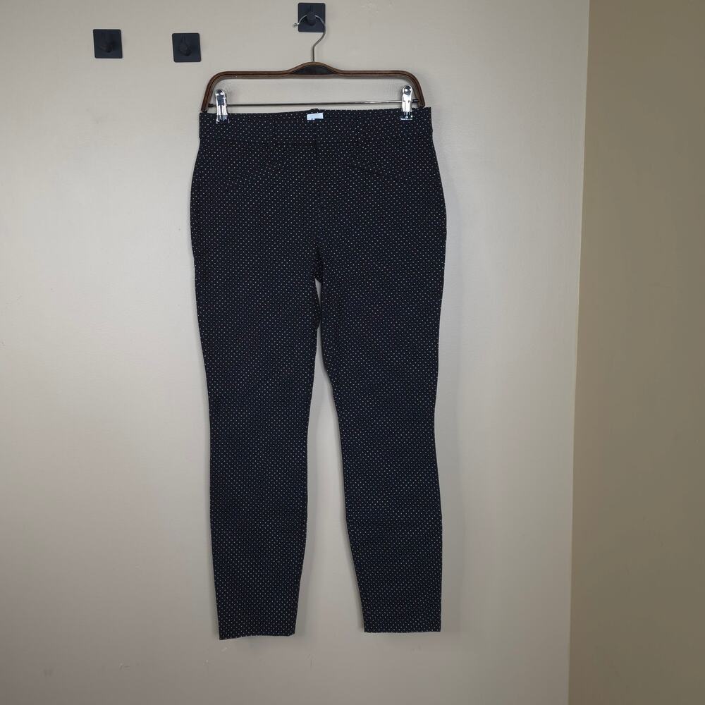 GAP Mid-rise Signature Skinny Ankle Pant in Black Polka Dot Size 4